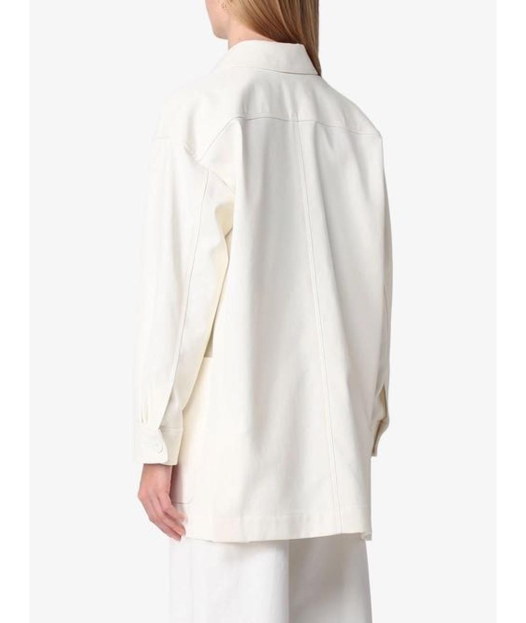 MAX MARA Белая хлопковая куртка, фото 2
