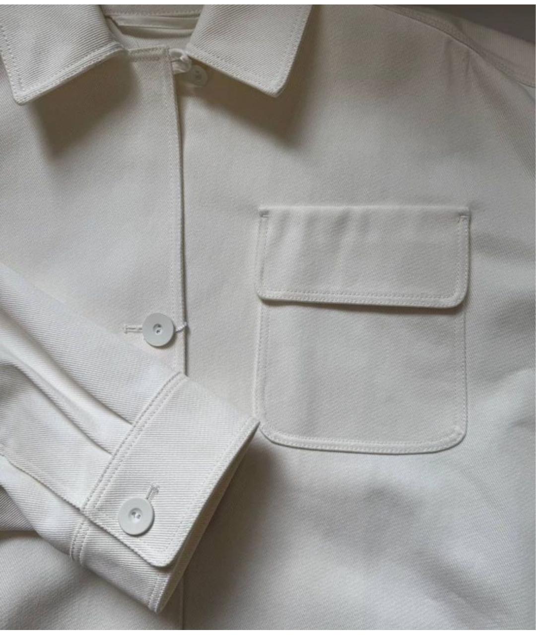 MAX MARA Белая хлопковая куртка, фото 4