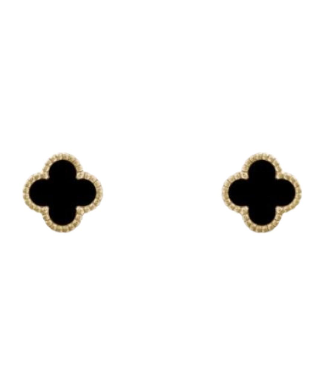 VAN CLEEF & ARPELS Черные серьги из желтого золота, фото 1