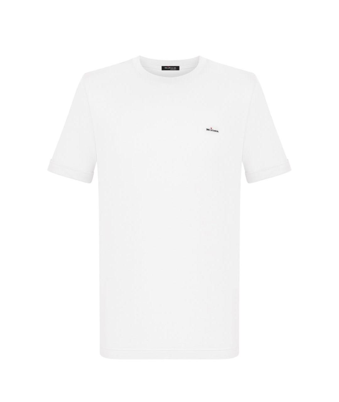 KITON Белая хлопковая футболка, фото 1