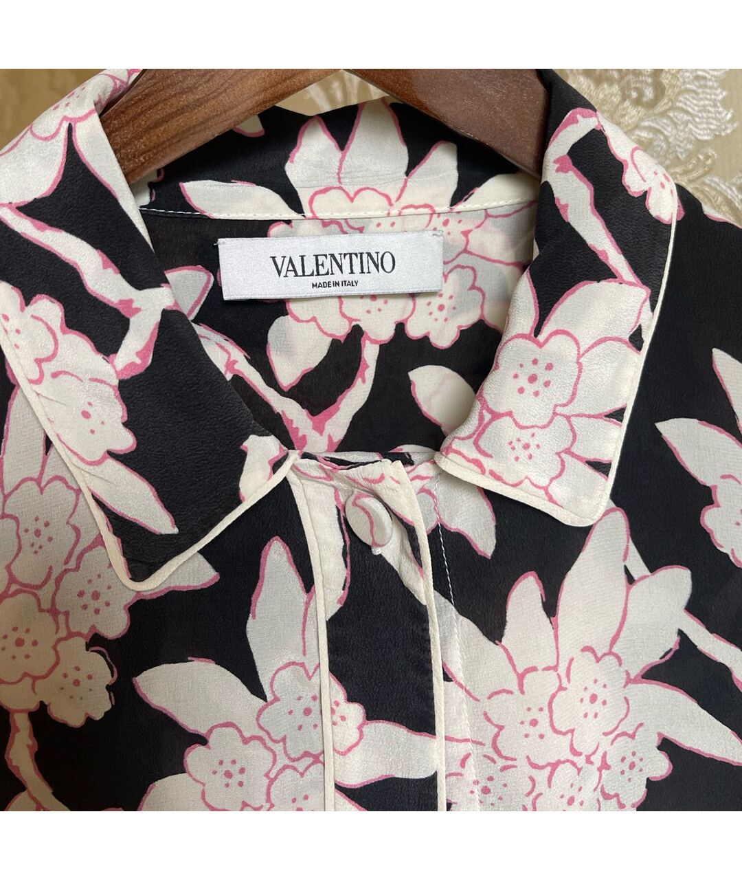 VALENTINO Розовая шифоновая пижама, фото 3
