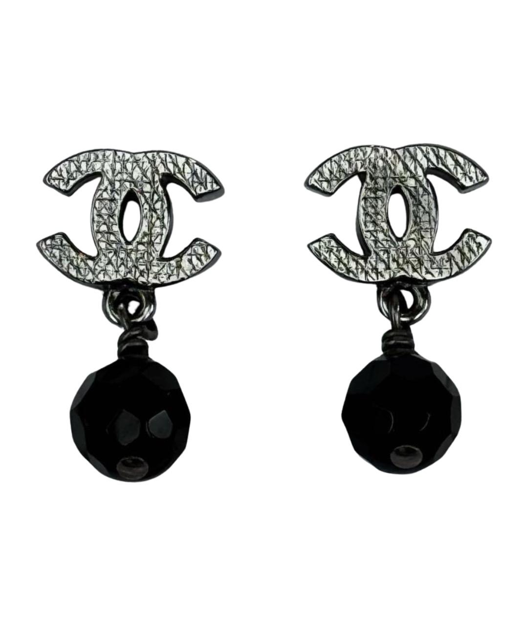 CHANEL Серебряные металлические серьги, фото 1