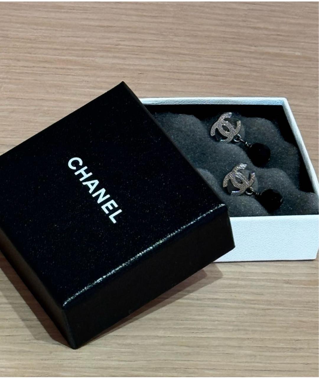CHANEL Серебряные металлические серьги, фото 4