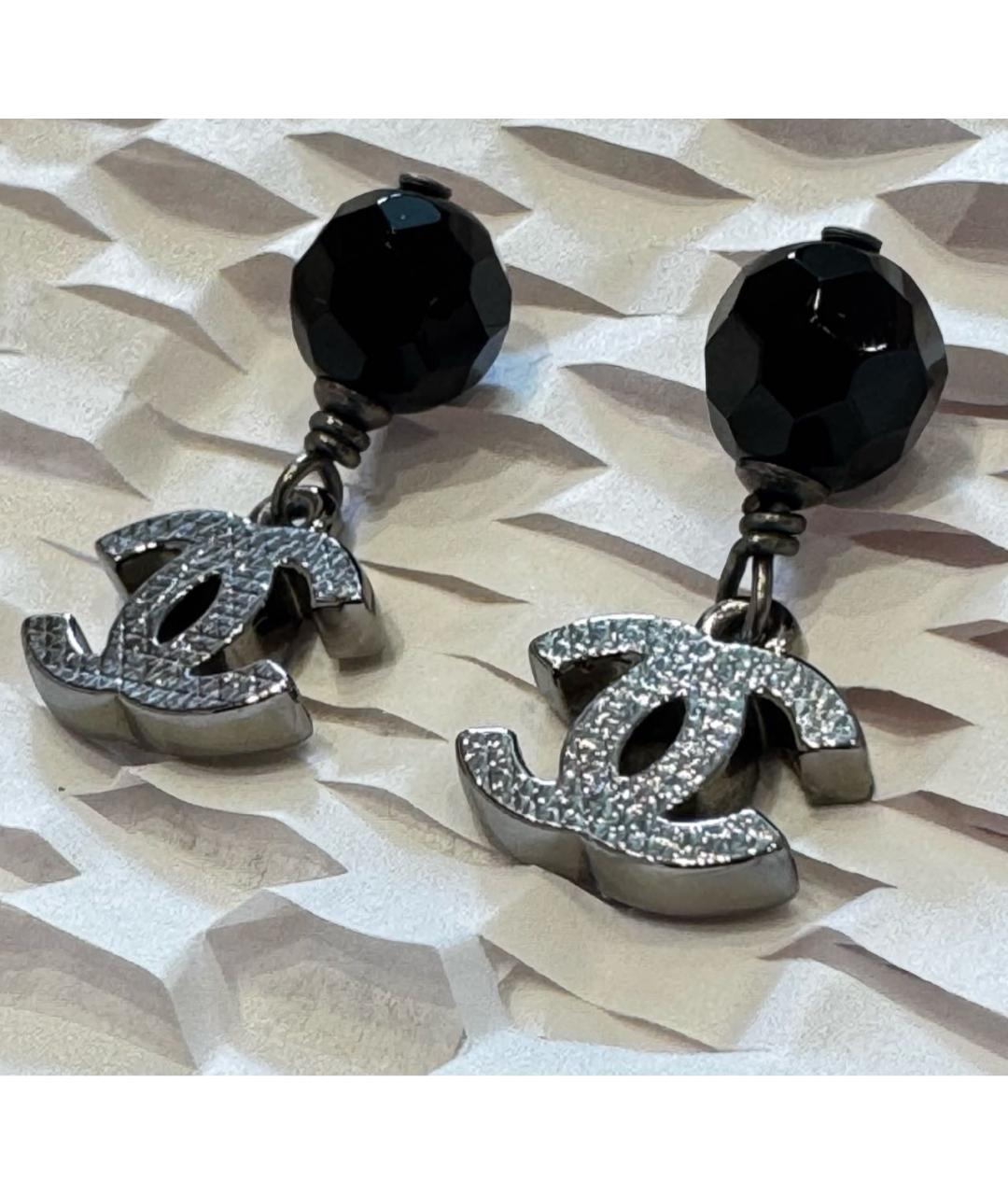 CHANEL Серебряные металлические серьги, фото 3