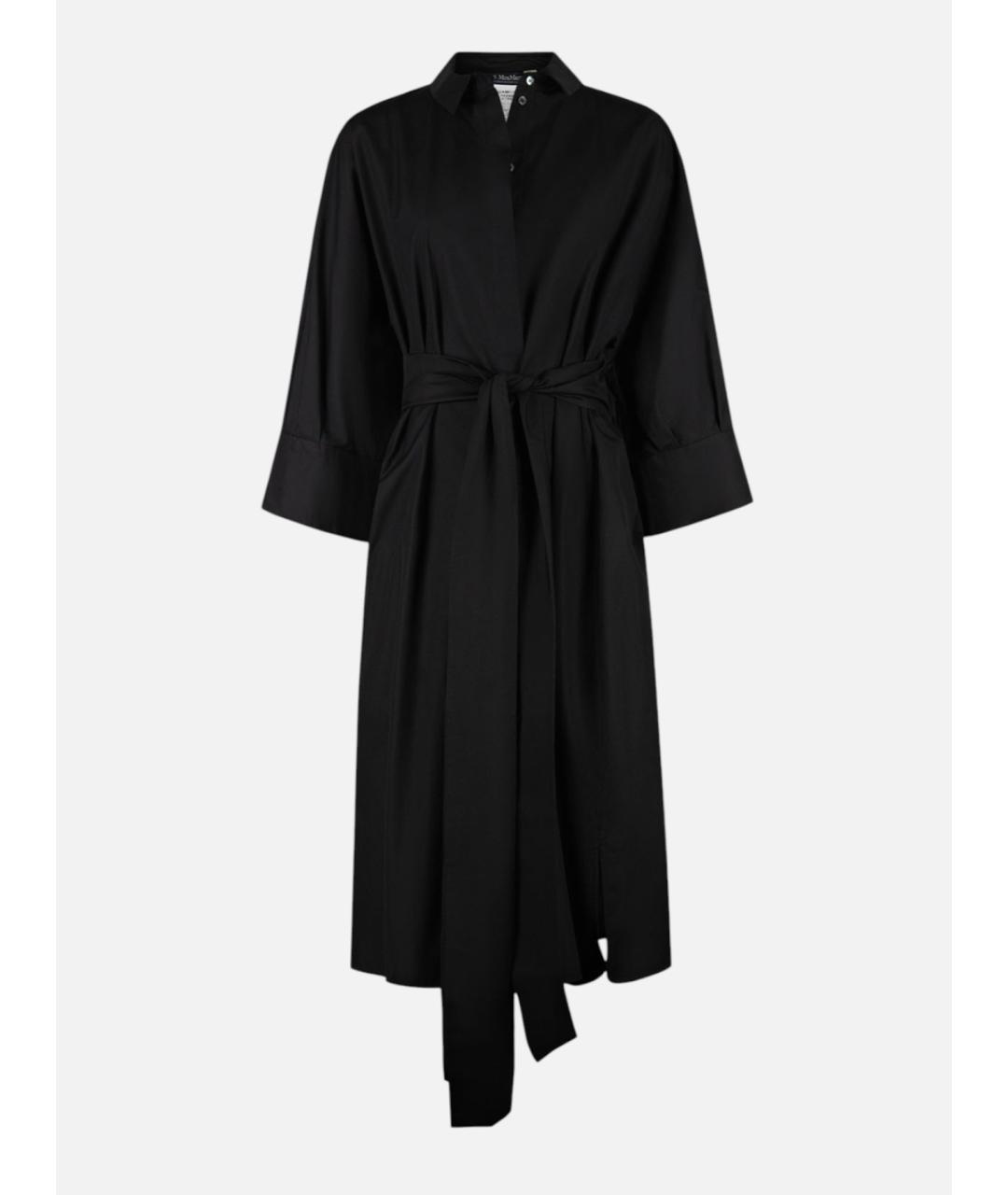 'S MAX MARA Черное хлопковое повседневное платье, фото 1