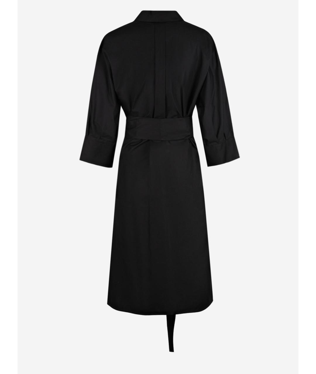 'S MAX MARA Черное хлопковое повседневное платье, фото 2