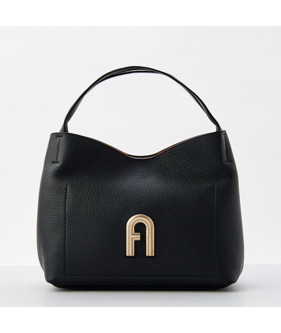 FURLA Черная кожаная сумка с короткими ручками, фото 8