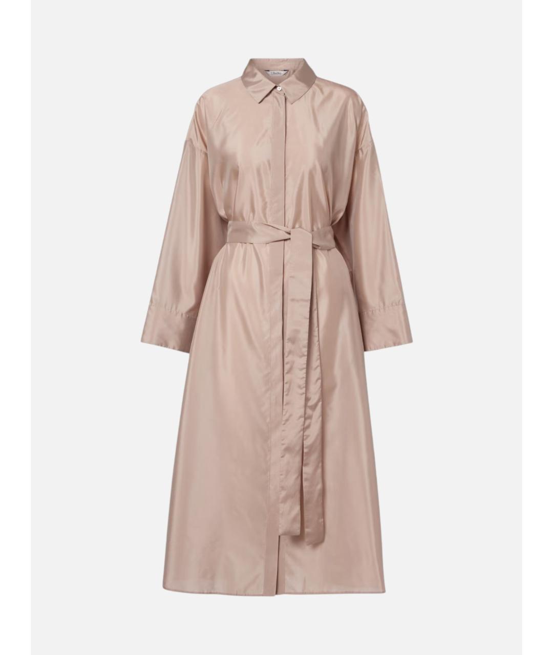 'S MAX MARA Розовое полиэстеровое повседневное платье, фото 6