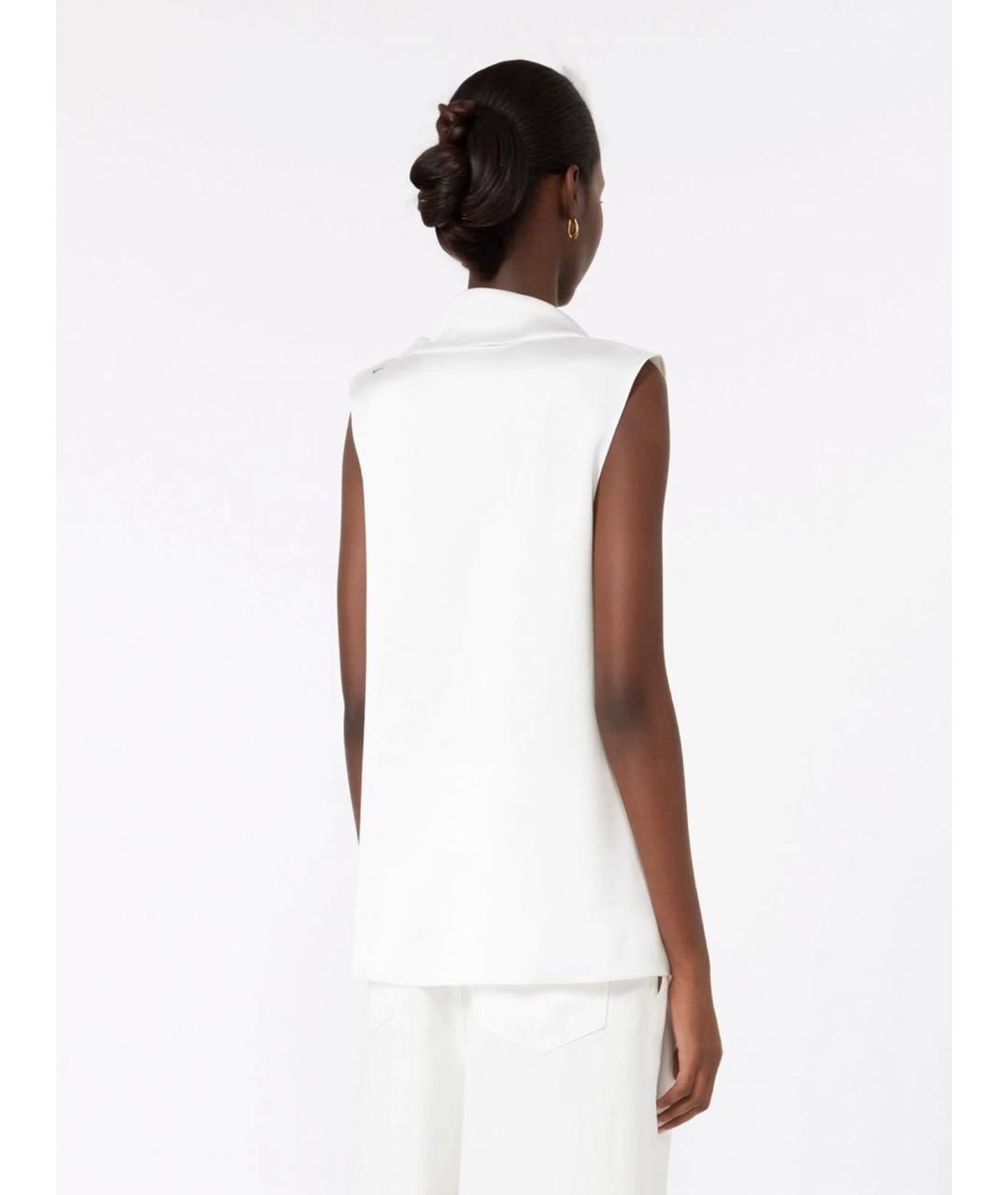 'S MAX MARA Белая шелковая блузы, фото 3