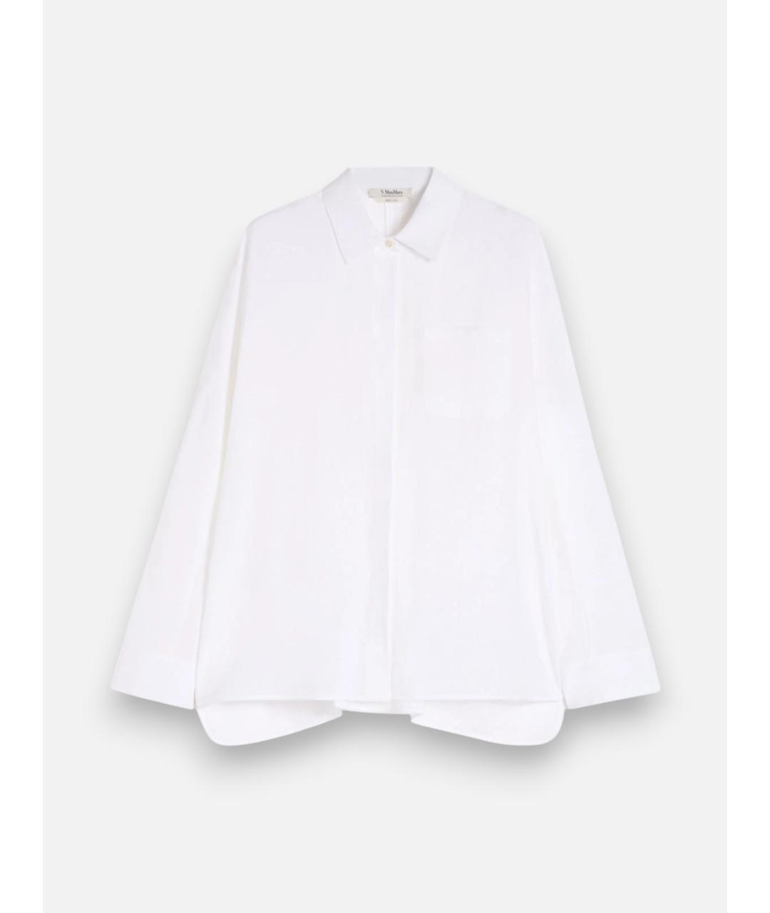 'S MAX MARA Белая льняная рубашка, фото 1