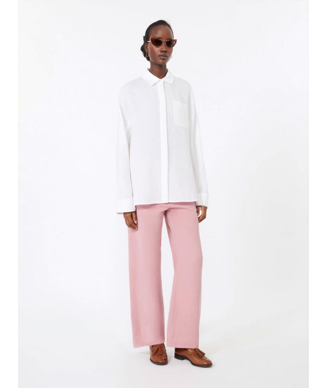 'S MAX MARA Белая льняная рубашка, фото 2