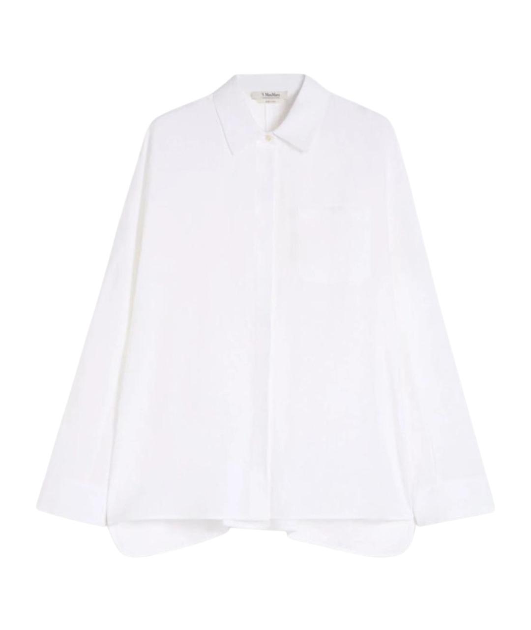 'S MAX MARA Белая льняная рубашка, фото 1