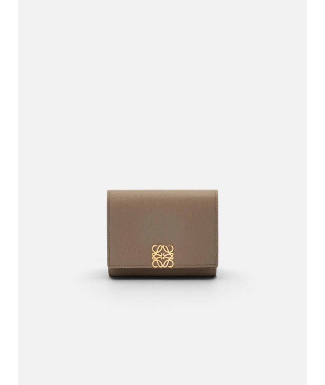 LOEWE Бежевый кожаный кошелек, фото 1