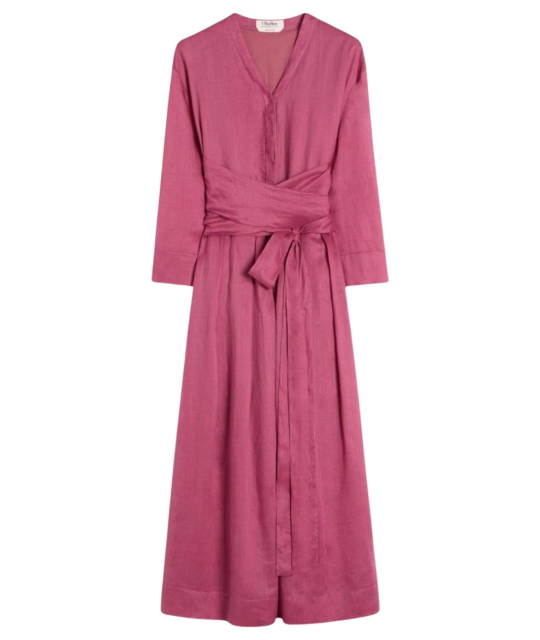 'S MAX MARA Розовое льняное повседневное платье, фото 1