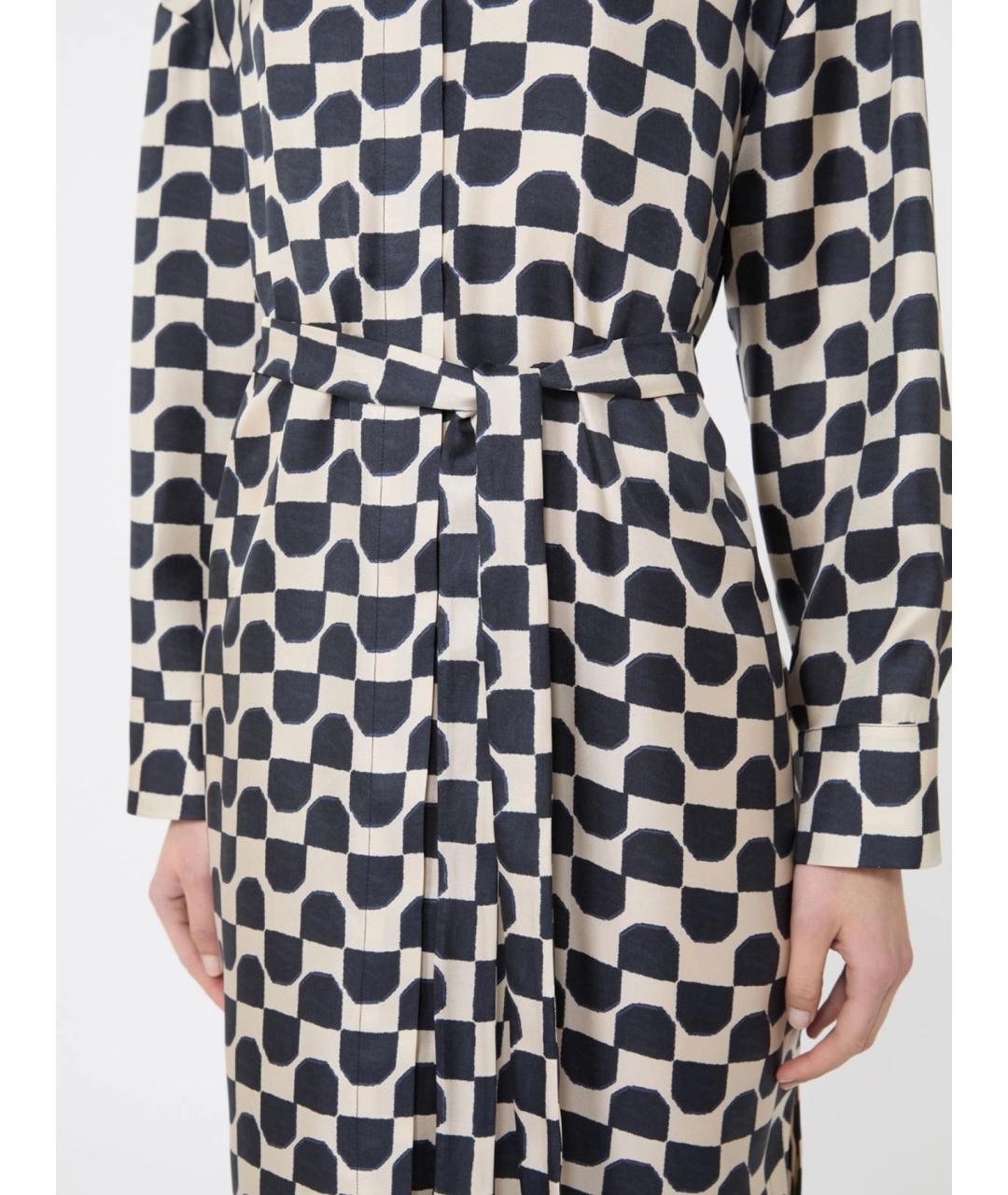 'S MAX MARA Мульти шелковое повседневное платье, фото 5
