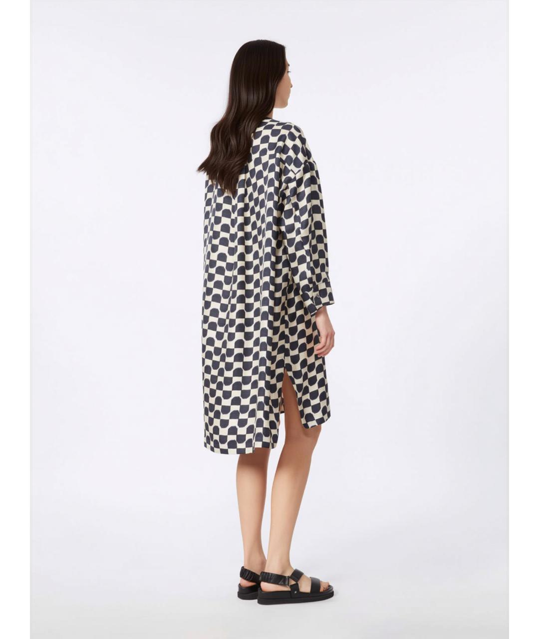 'S MAX MARA Мульти шелковое повседневное платье, фото 4