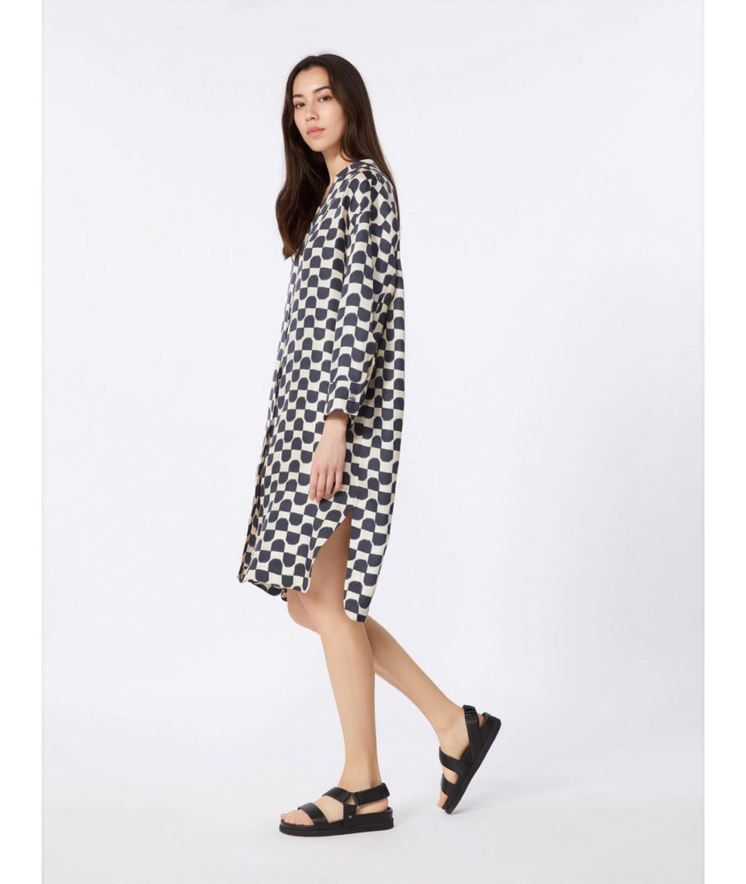 'S MAX MARA Мульти шелковое повседневное платье, фото 3