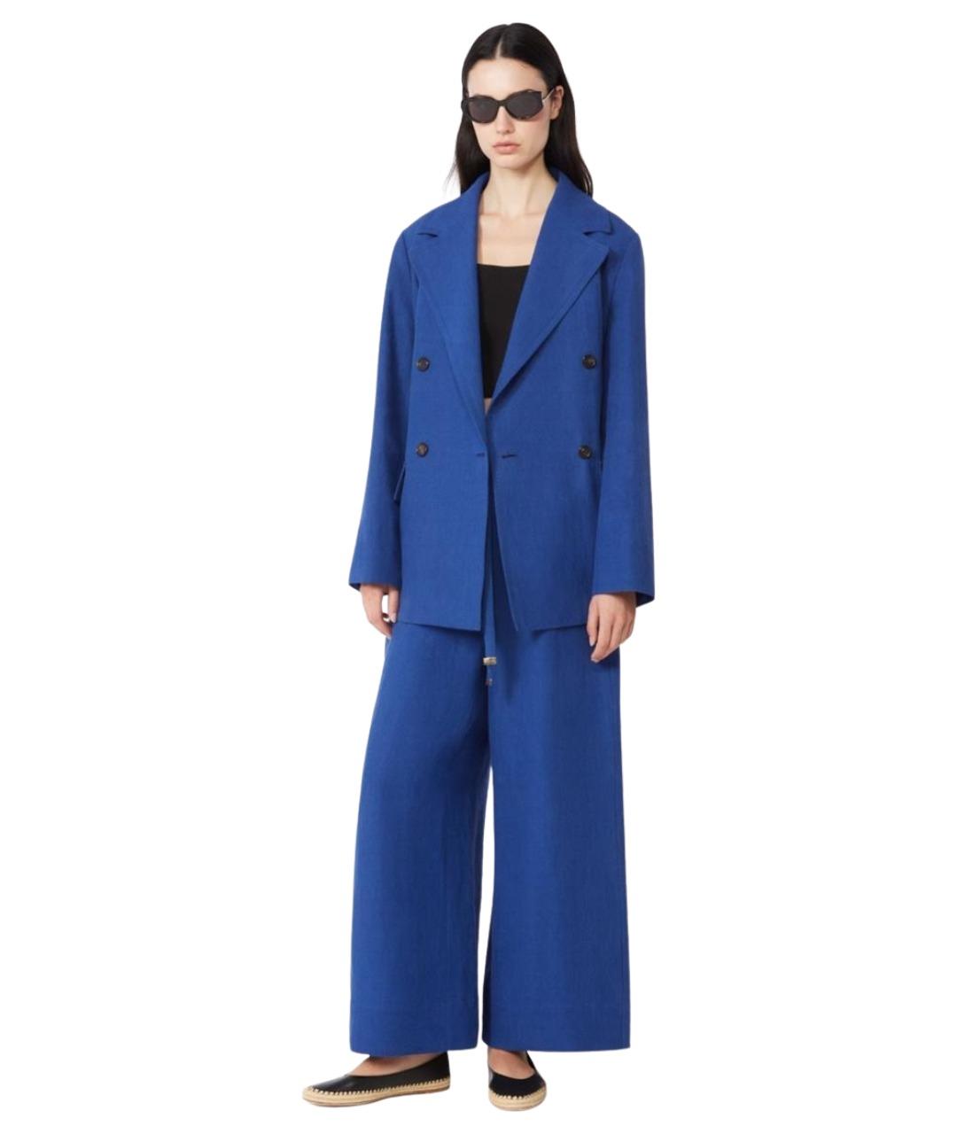 'S MAX MARA Синяя льняная куртка, фото 2