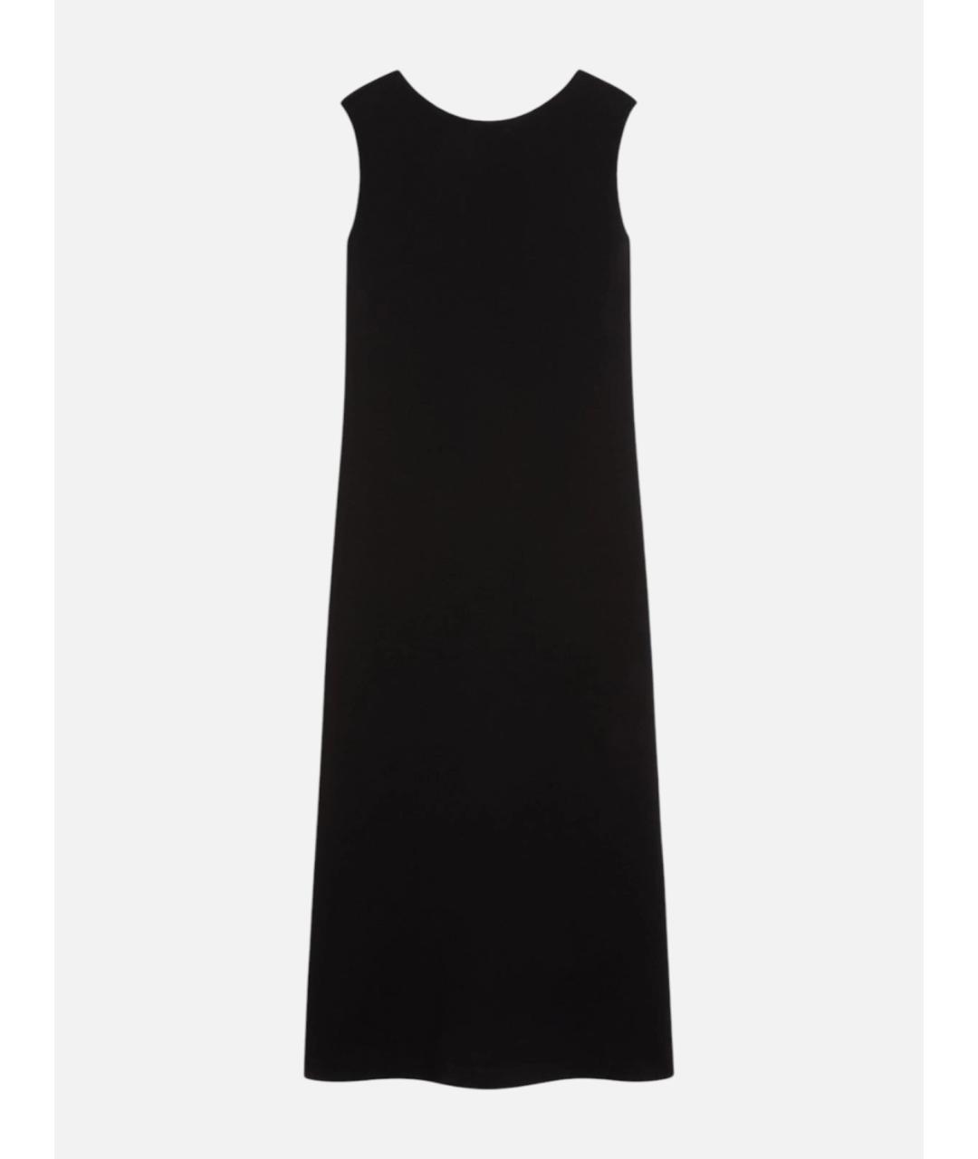 'S MAX MARA Черное хлопковое повседневное платье, фото 5