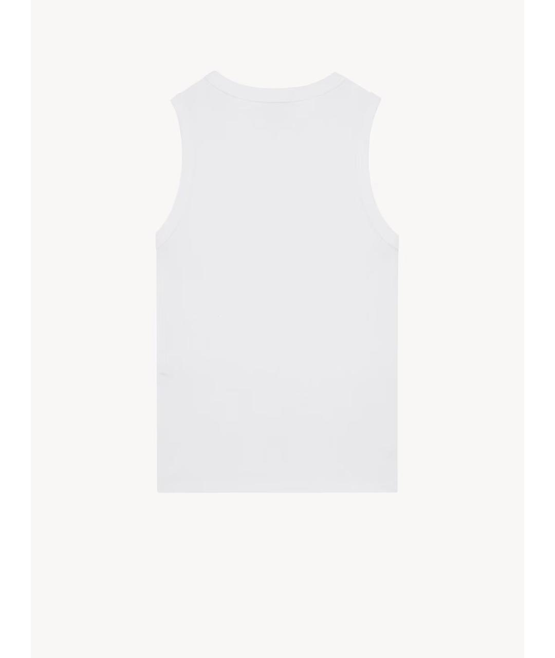 SAINT LAURENT Белая хлопковая майка, фото 2