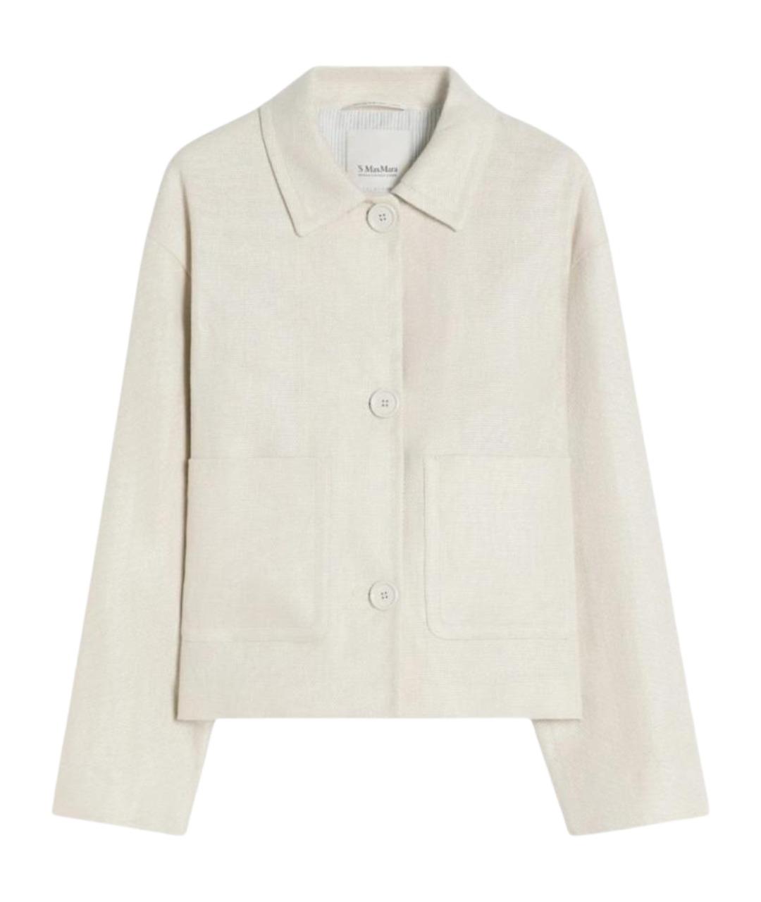 'S MAX MARA Белая льняная куртка, фото 1