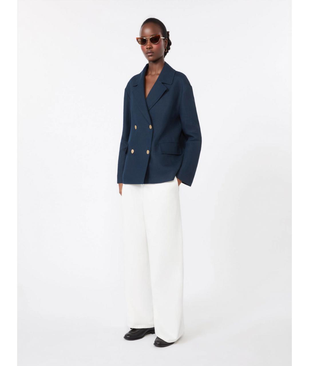 'S MAX MARA Белые хлопковые брюки широкие, фото 2