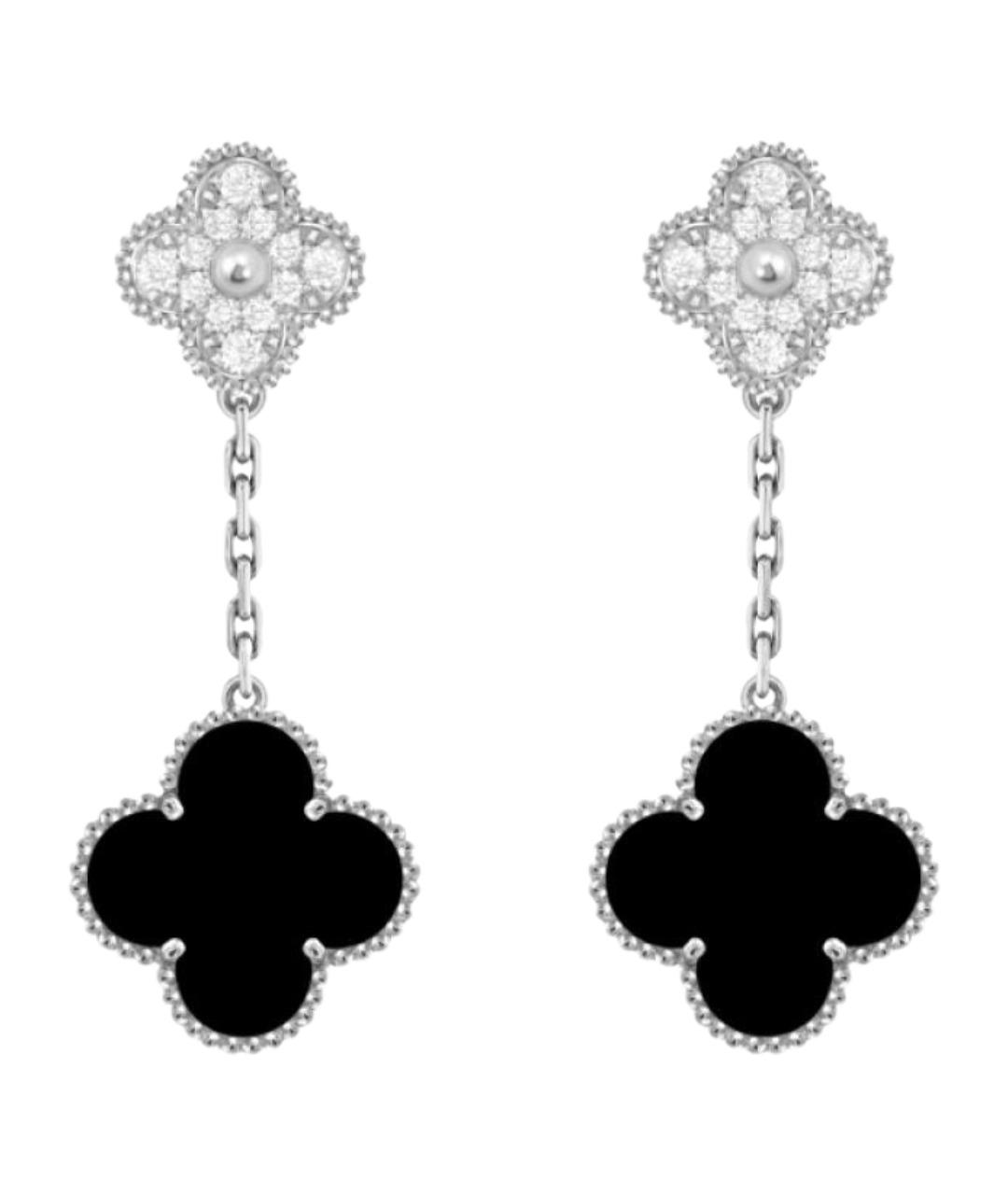 VAN CLEEF & ARPELS Черные серьги из белого золота, фото 1