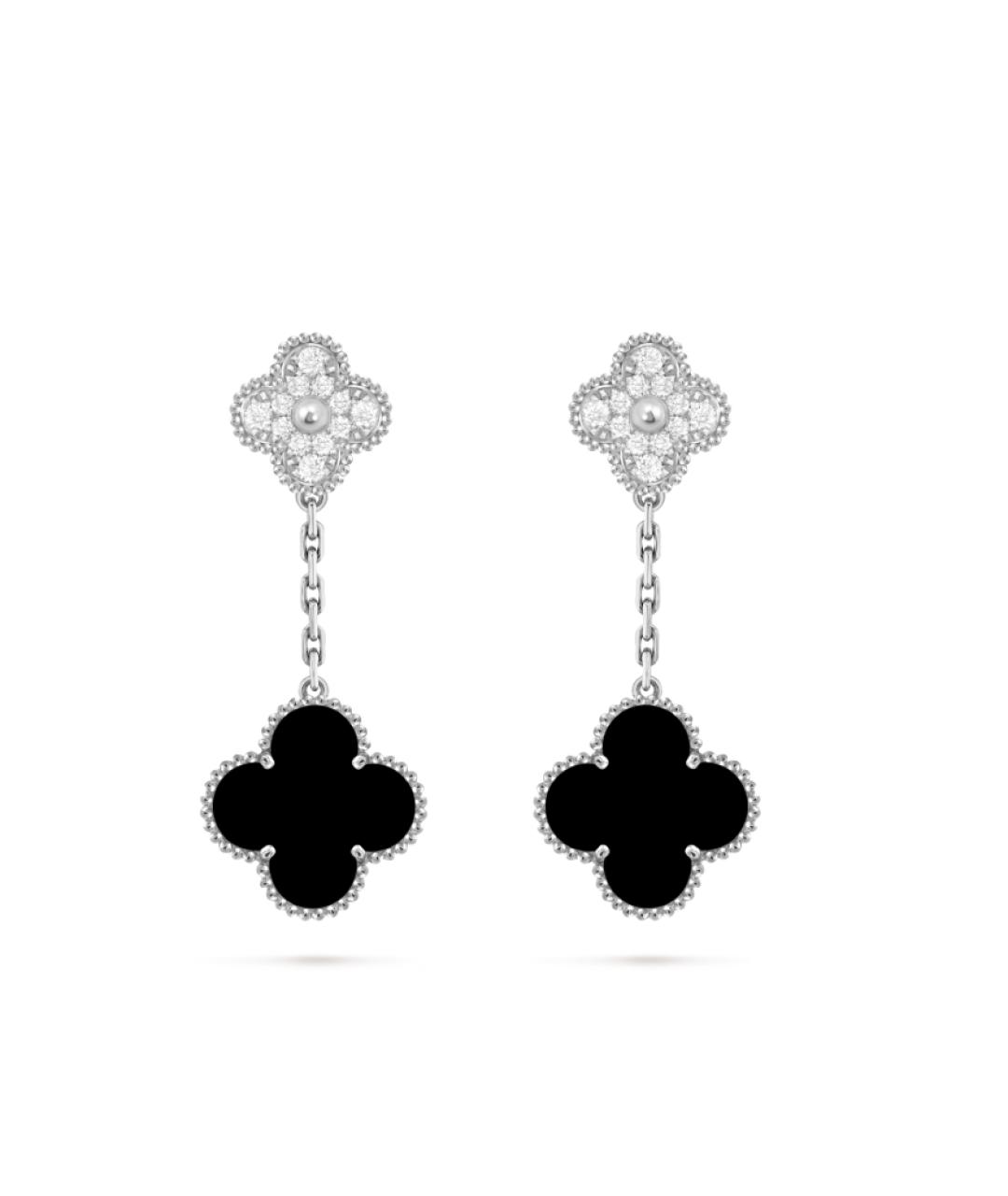 VAN CLEEF & ARPELS Черные серьги из белого золота, фото 3