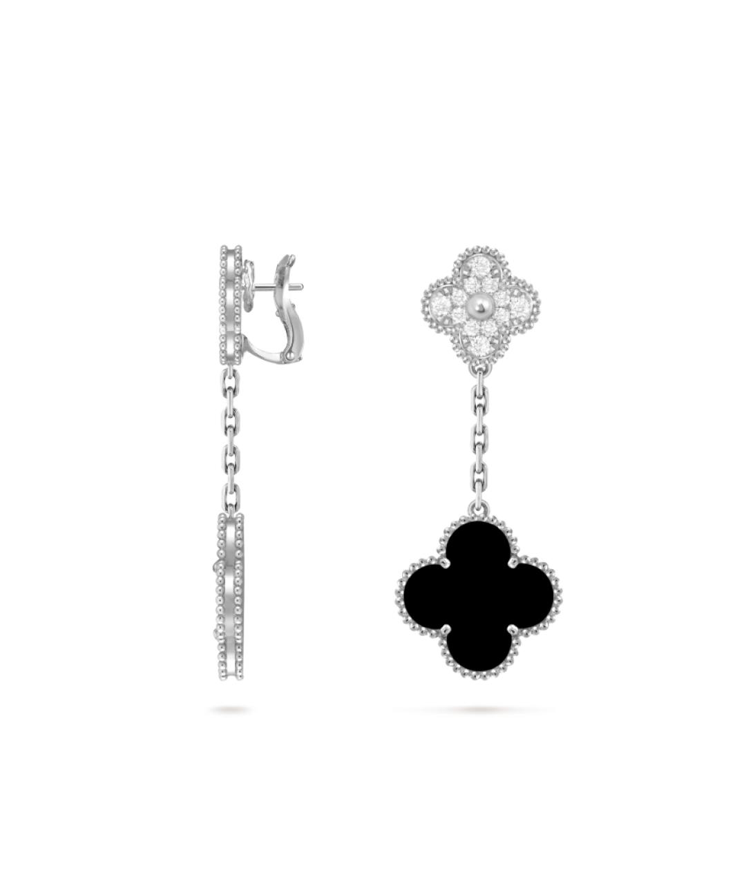 VAN CLEEF & ARPELS Черные серьги из белого золота, фото 2