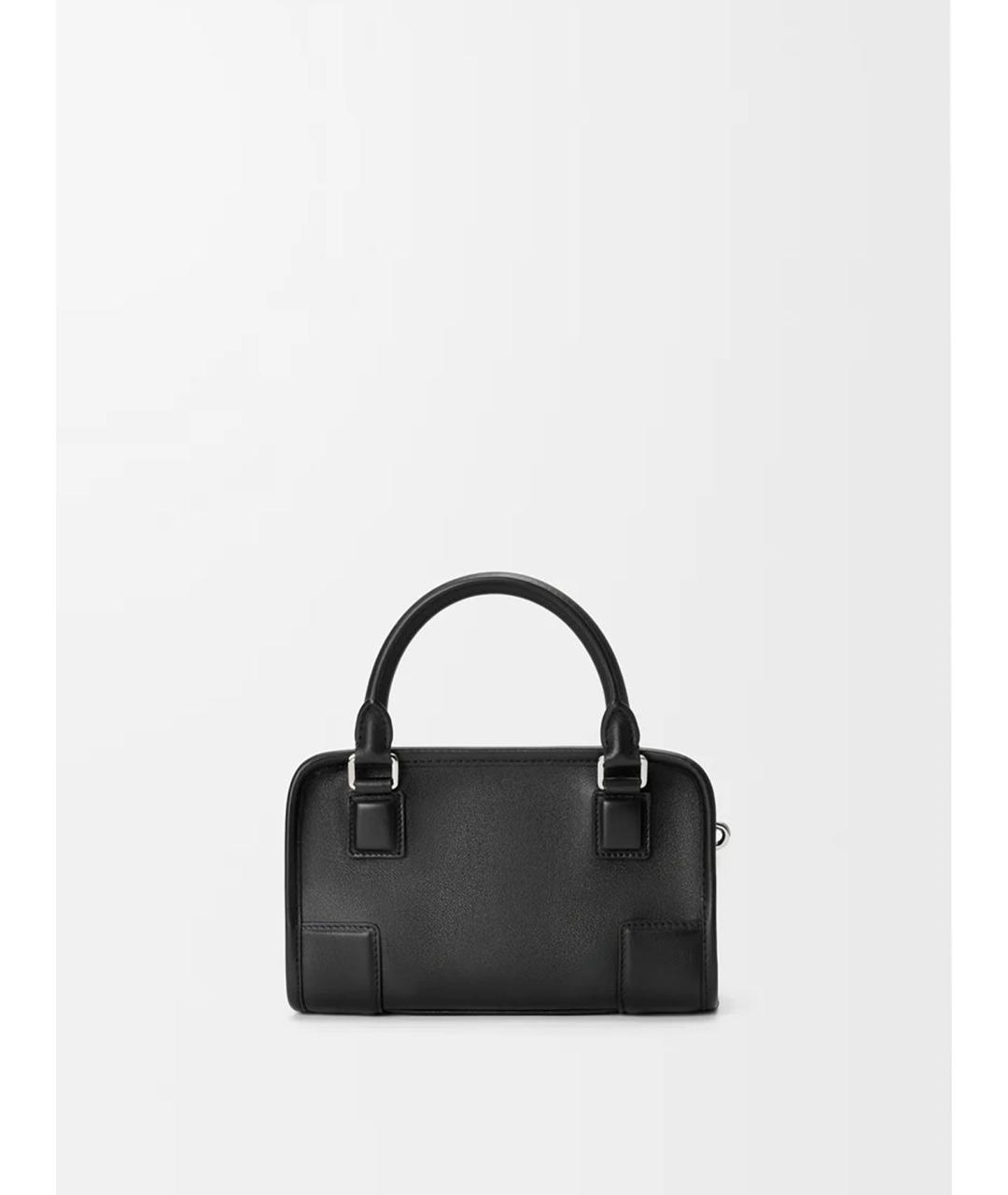 LOEWE Черная кожаная сумка с короткими ручками, фото 5