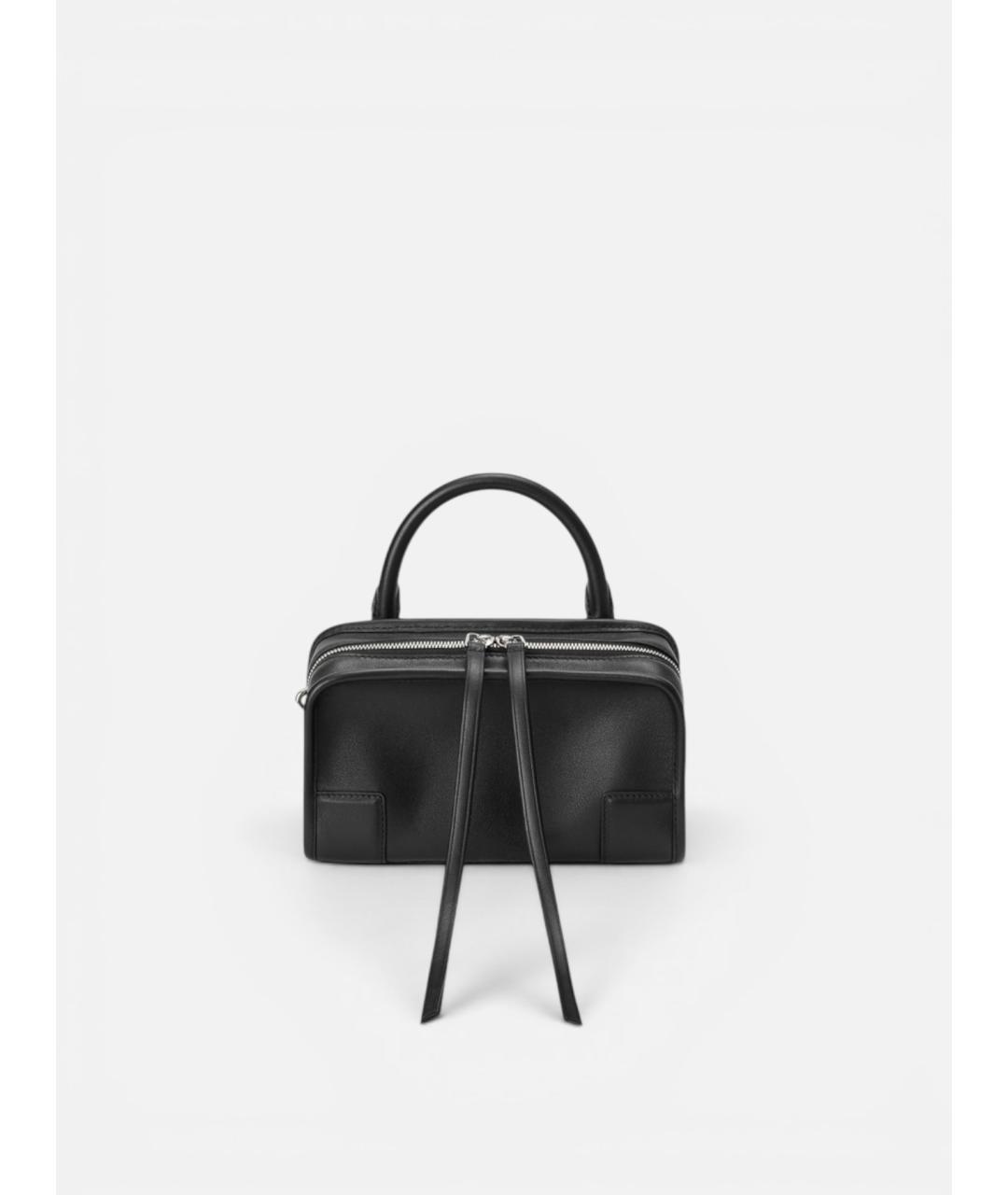 LOEWE Черная кожаная сумка с короткими ручками, фото 6