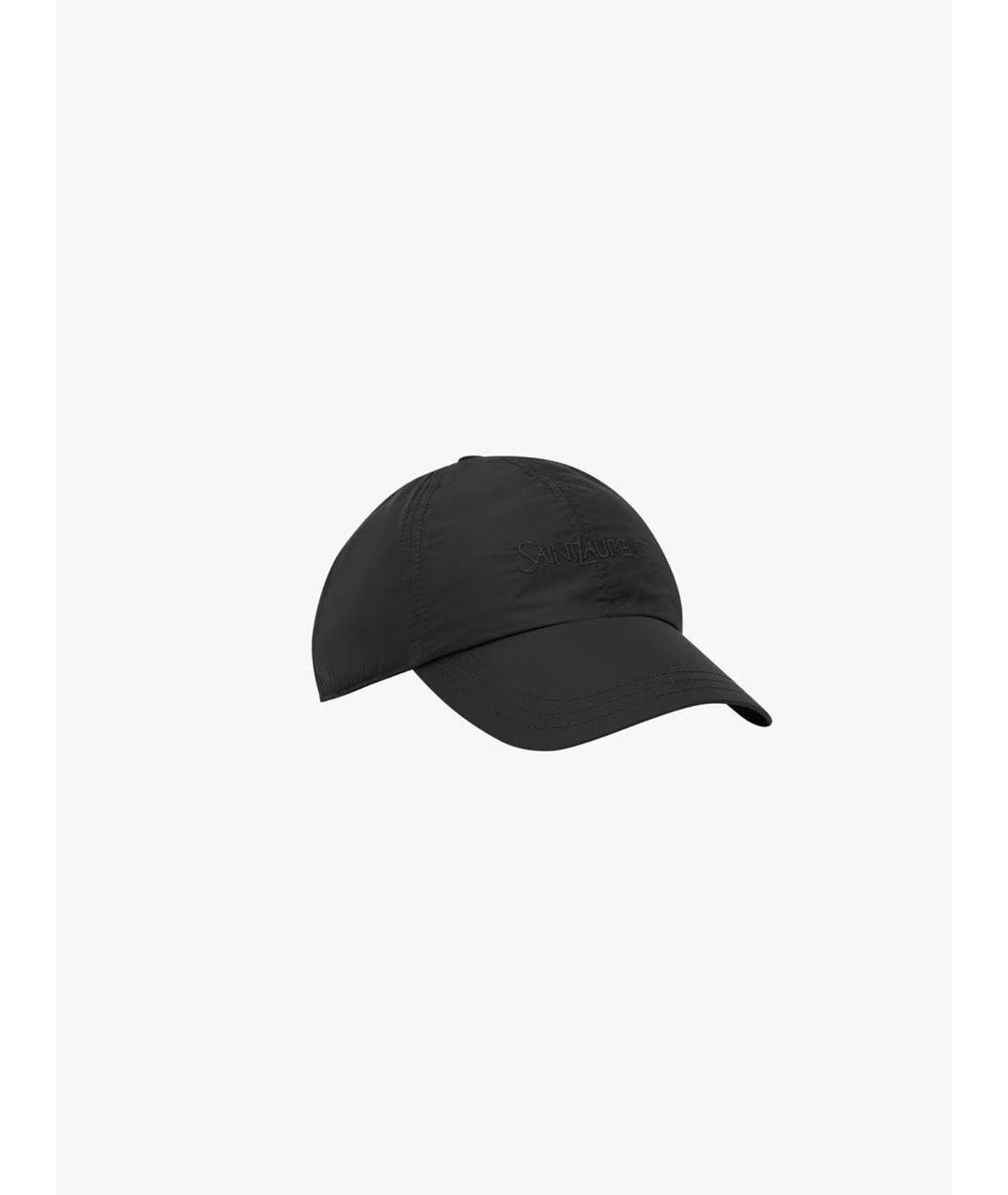 SAINT LAURENT Черная хлопковая кепка, фото 3