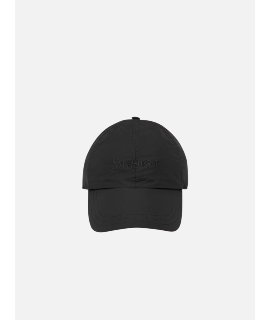 SAINT LAURENT Черная хлопковая кепка, фото 4