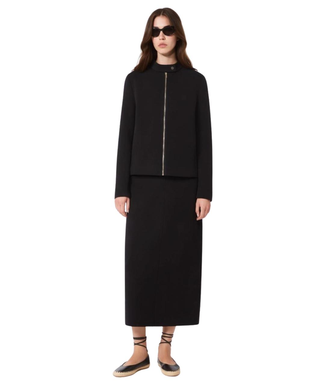 'S MAX MARA Черная хлопковая юбка миди, фото 2