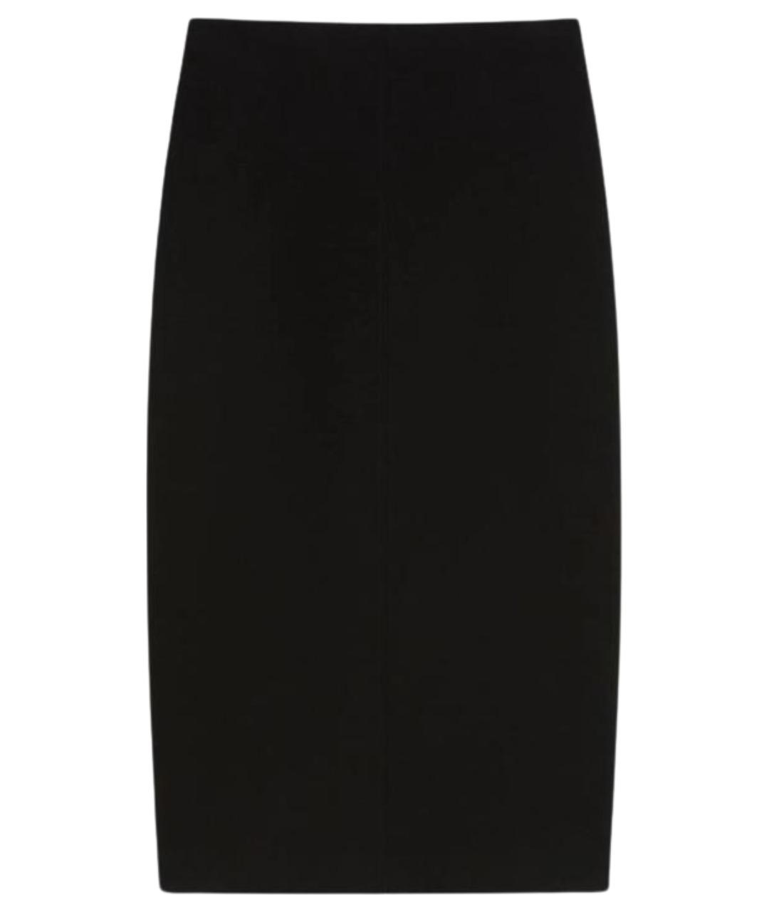 'S MAX MARA Черная хлопковая юбка миди, фото 1