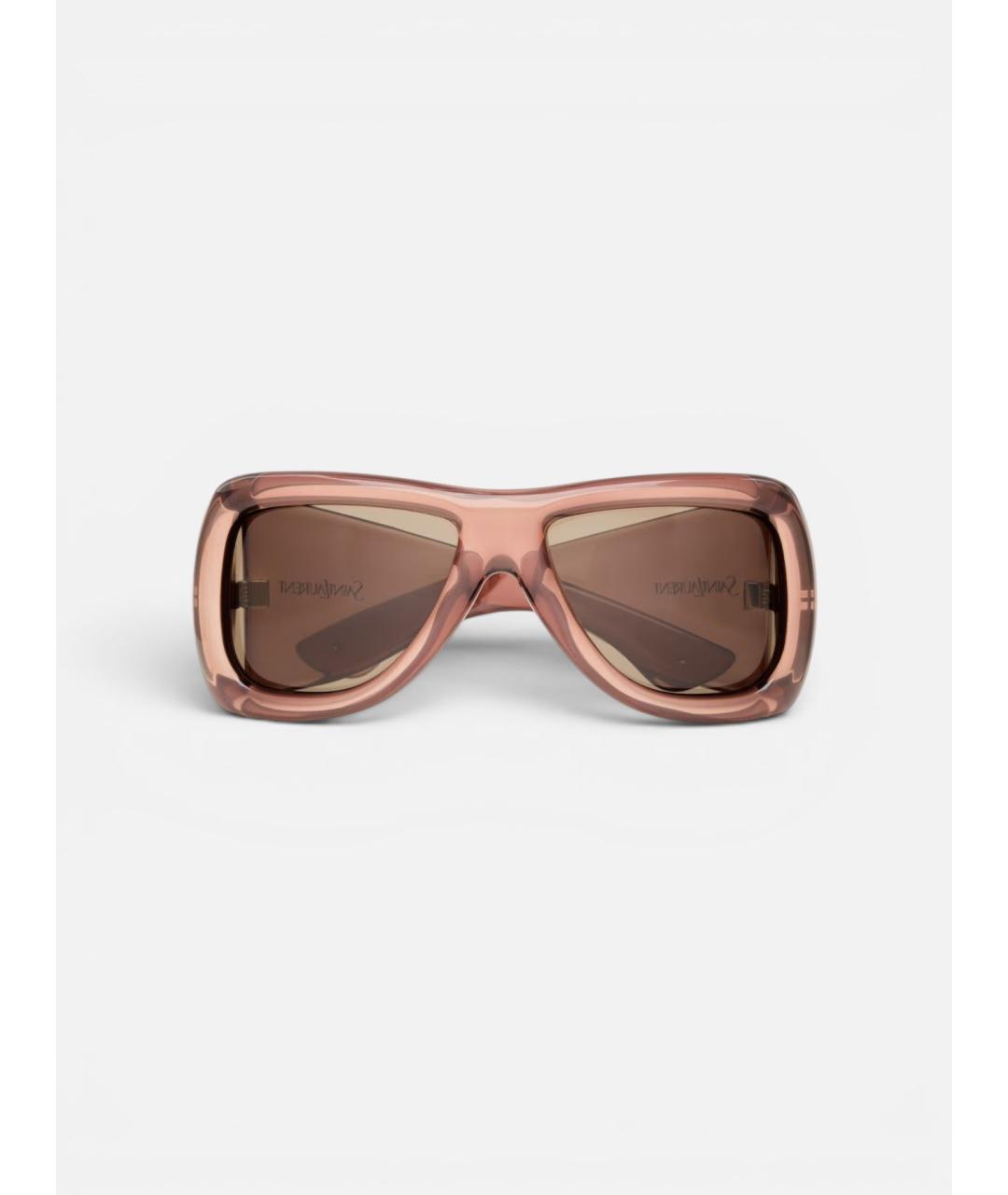 SAINT LAURENT Бордовые пластиковые солнцезащитные очки, фото 4