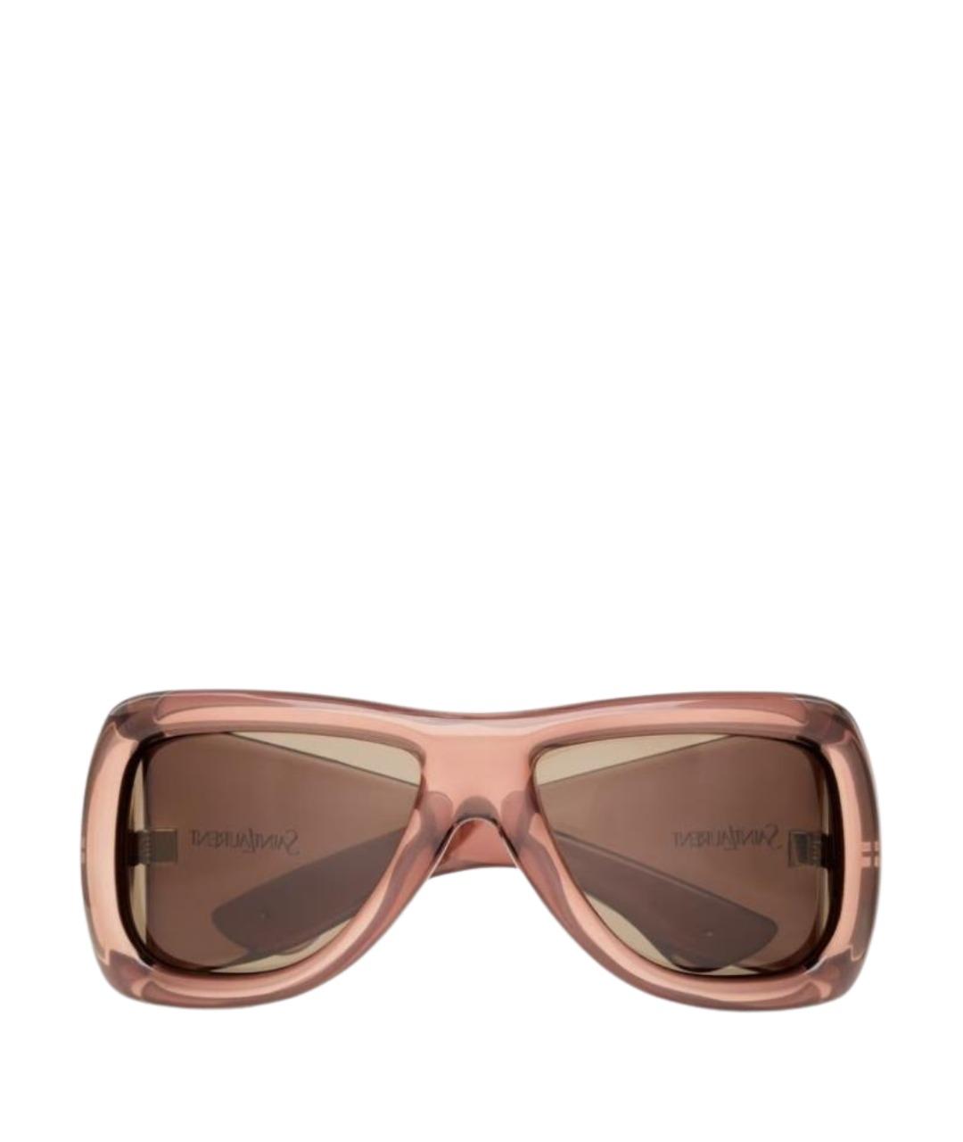 SAINT LAURENT Бордовые пластиковые солнцезащитные очки, фото 1