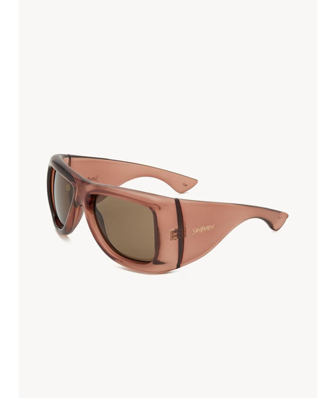 SAINT LAURENT Бордовые пластиковые солнцезащитные очки, фото 3