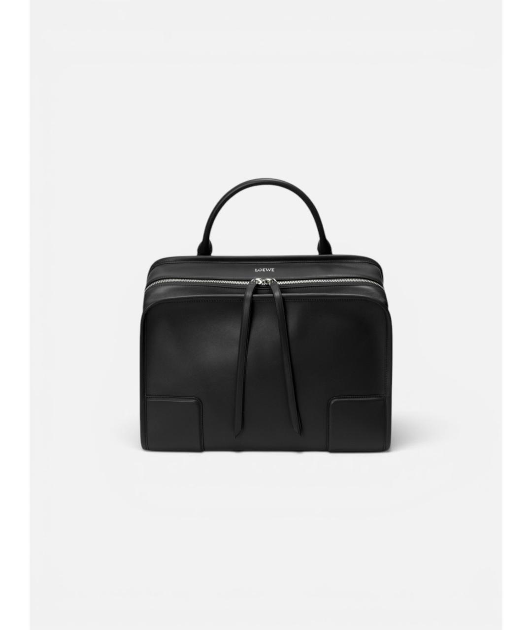 LOEWE Черная кожаная сумка тоут, фото 5