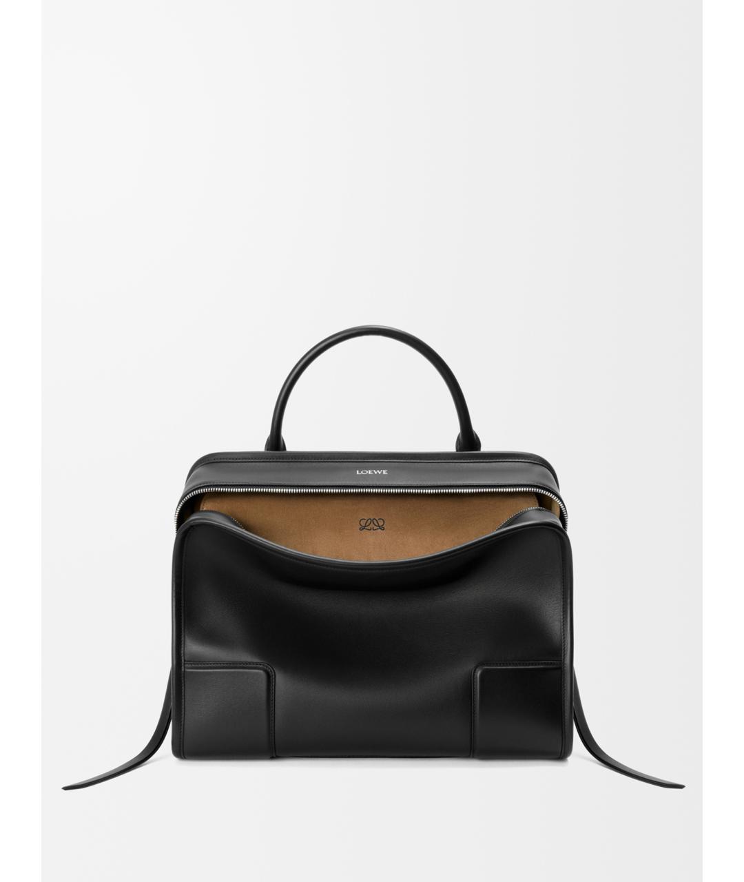 LOEWE Черная кожаная сумка тоут, фото 2
