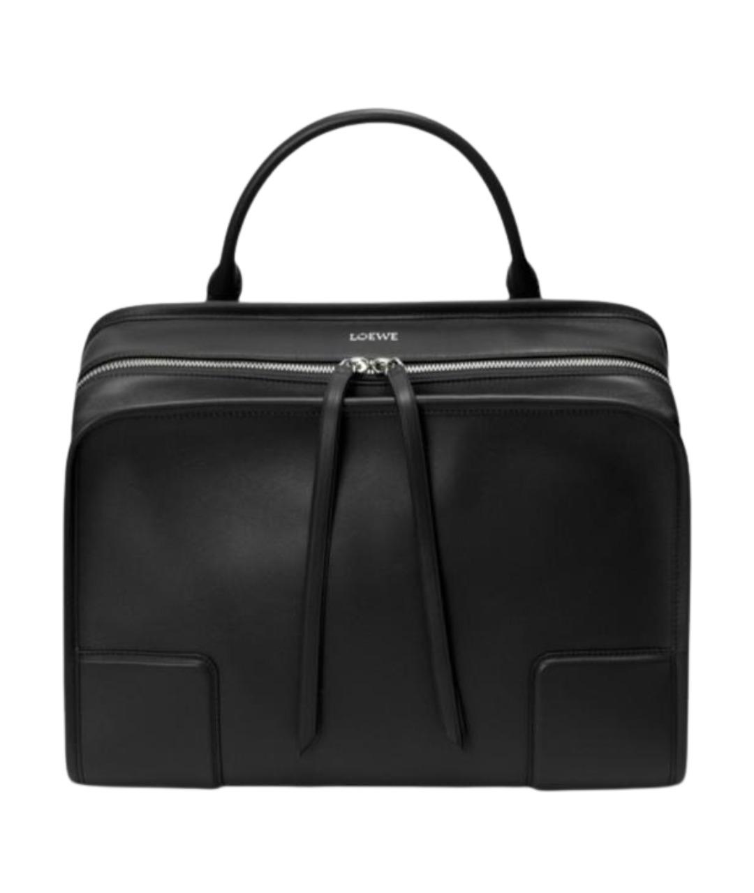LOEWE Черная кожаная сумка тоут, фото 1