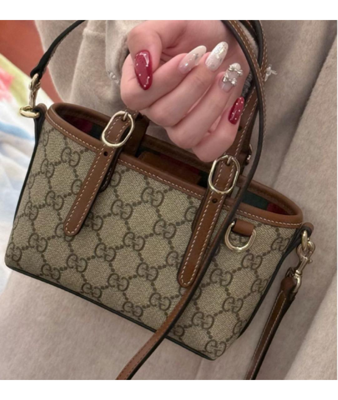 GUCCI Коричневая сумка тоут, фото 6