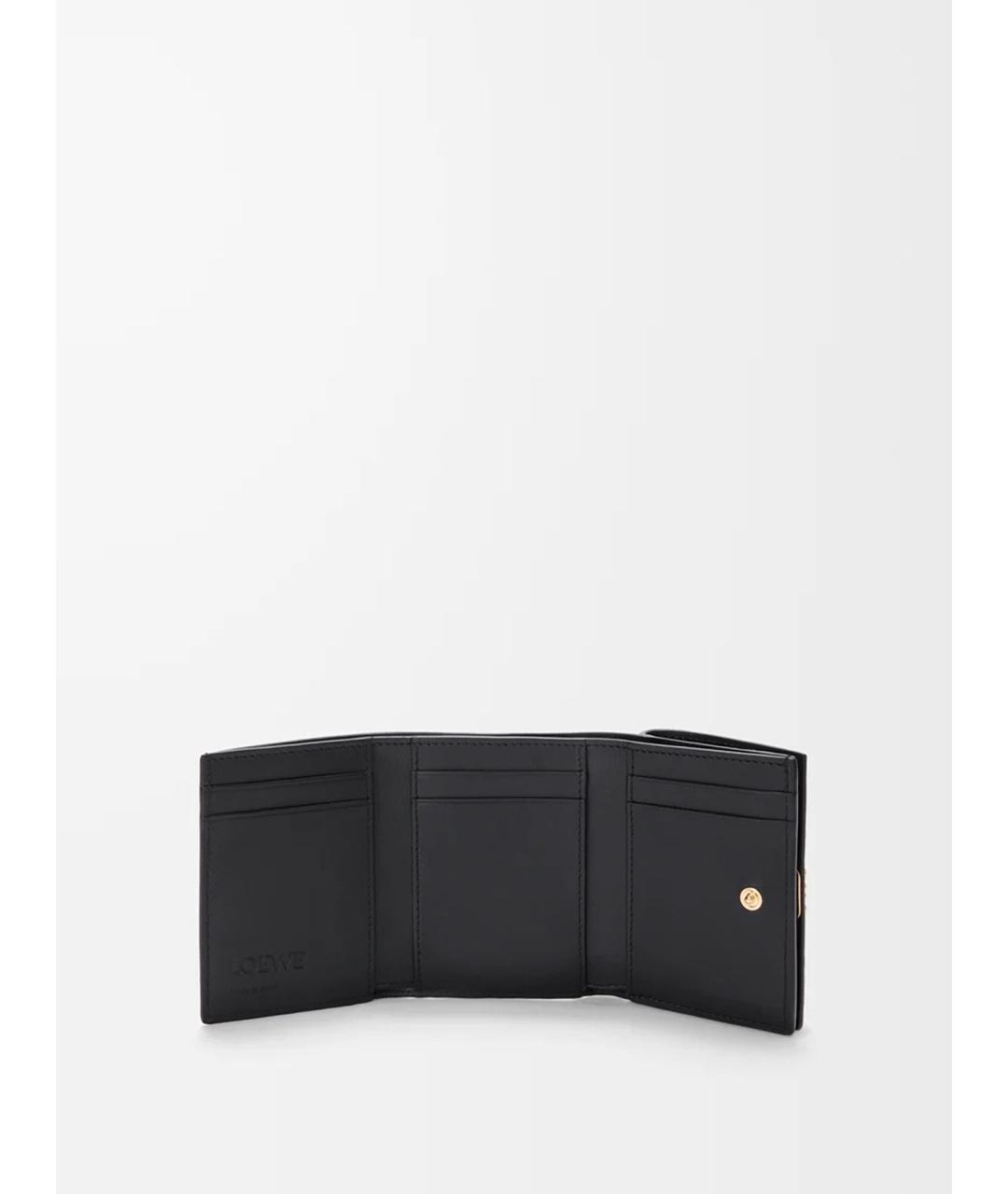 LOEWE Черный кожаный кошелек, фото 2