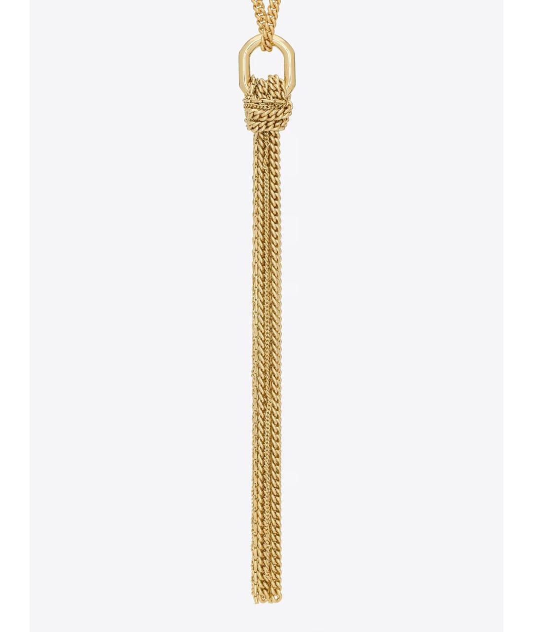 SAINT LAURENT Золотая металлическая подвеска, фото 2