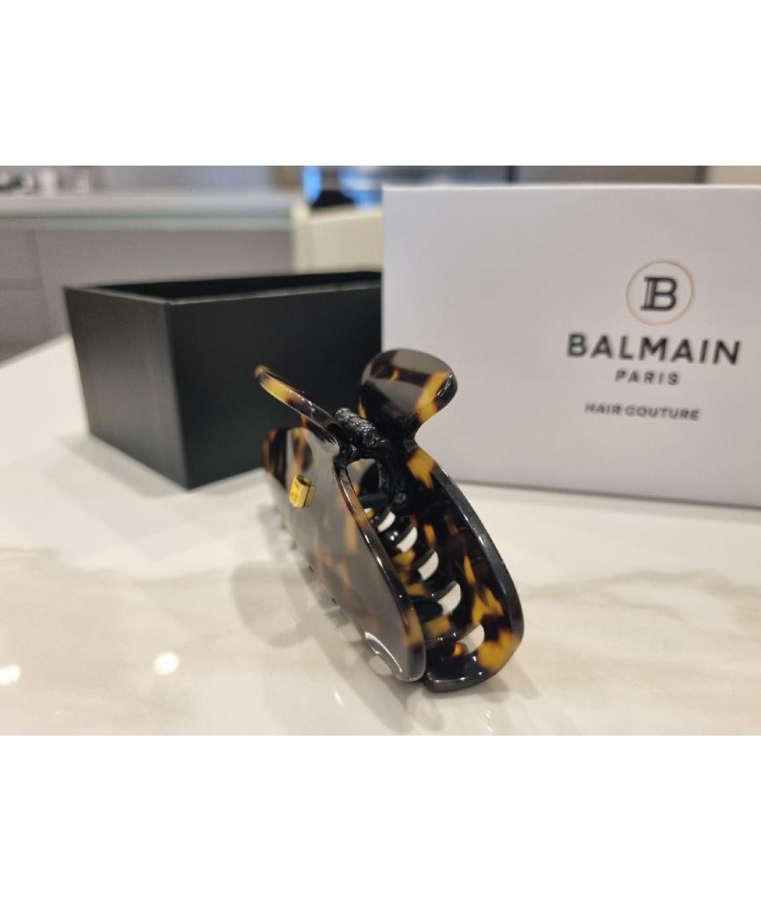 BALMAIN Коричневая заколка, фото 3