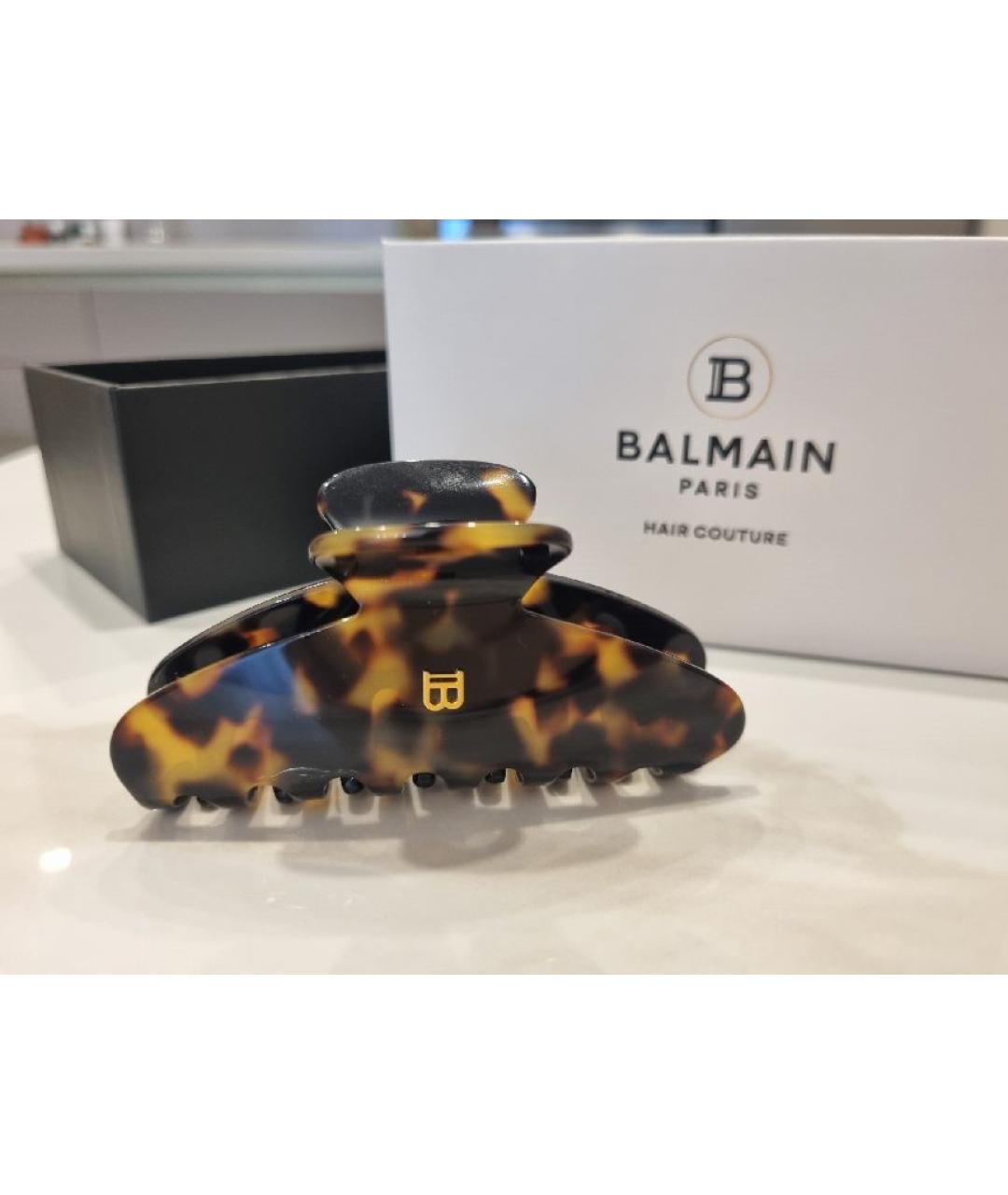 BALMAIN Коричневая заколка, фото 5