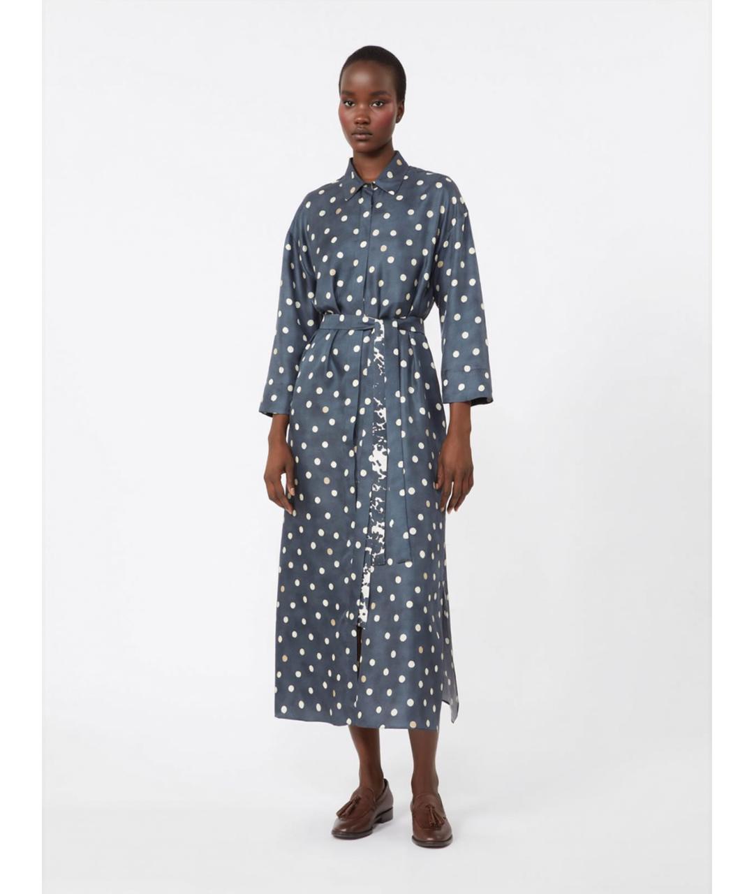 'S MAX MARA Мульти шелковое повседневное платье, фото 3