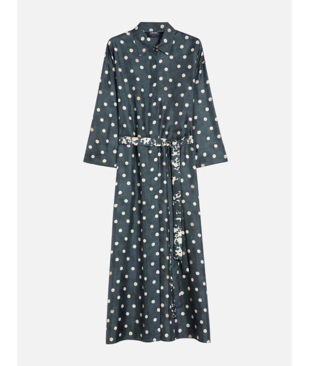 'S MAX MARA Мульти шелковое повседневное платье, фото 6