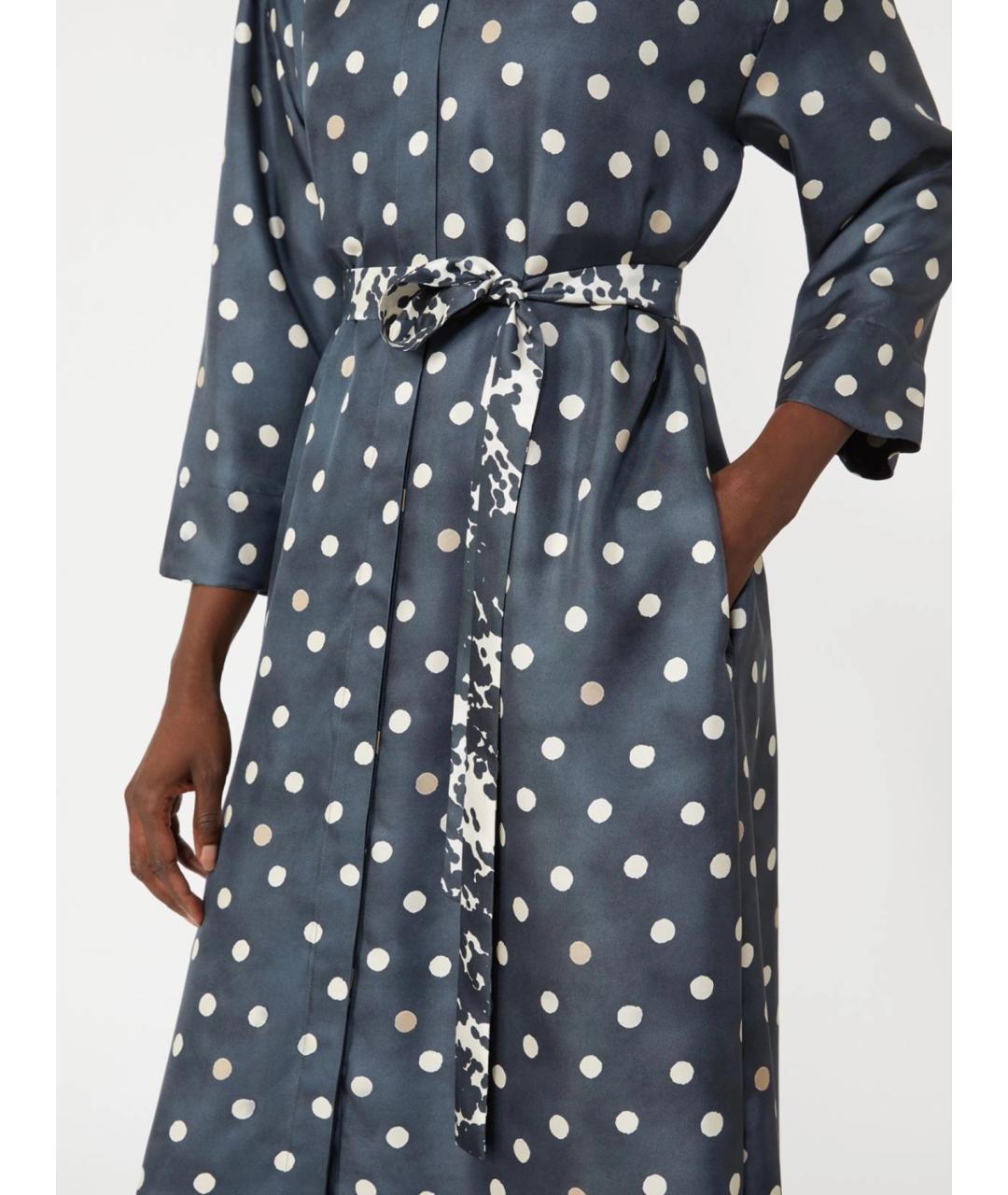 'S MAX MARA Мульти шелковое повседневное платье, фото 5