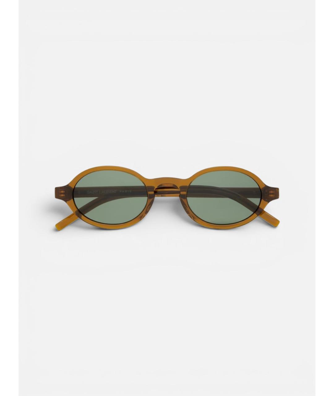SAINT LAURENT Коричневые солнцезащитные очки, фото 3